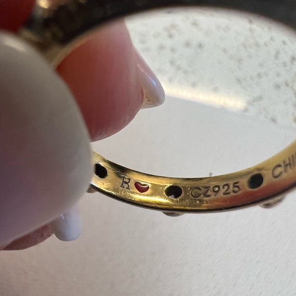 “Hidalgo” Gold Over Sterling Silver & CZ Eternity Band - Picture 3 of 4